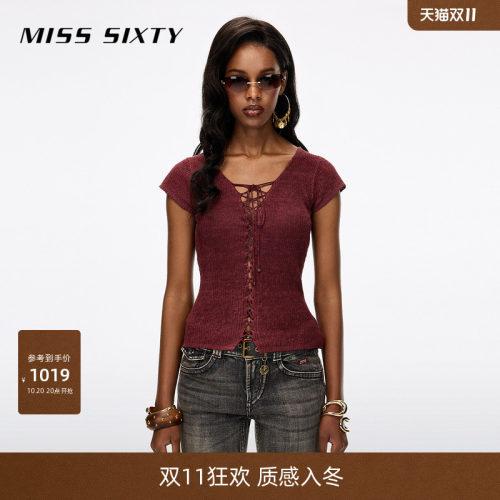 MissSixty褪色印花针织衫