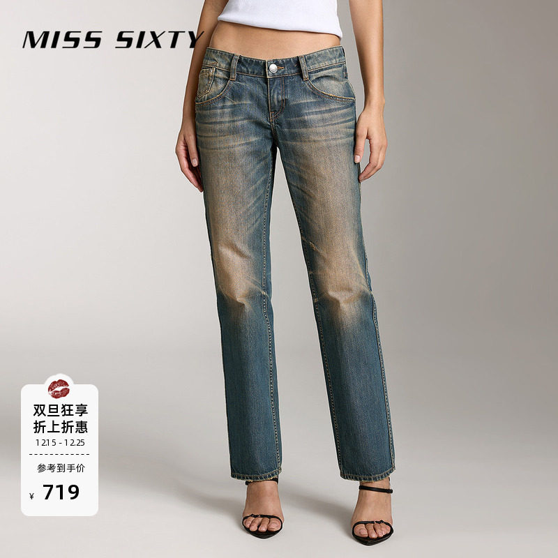 MissSixty废土风做旧感牛仔裤