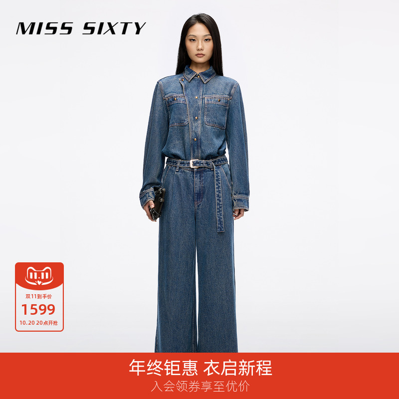 MissSixty牛仔工装连体裤