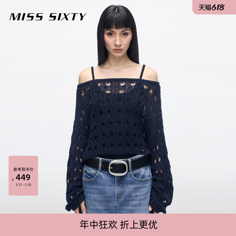 Miss Sixty2026春夏针织衫女镂空薄款罩衫慵懒风波西米