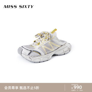 女包头半拖鞋 设计做旧风格 新款 运动鞋 Sixty2024春季 懒人鞋 Miss