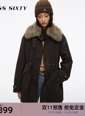 【免定金】Miss Sixty26冬牛仔羽绒服可拆卸仿毛领内胆派克服外套