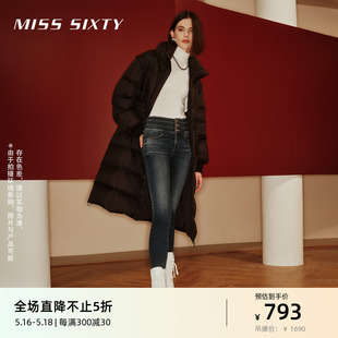 小脚铅笔裤 Miss Sixty复合牛仔裤 女三环高腰修身 保暖百搭通勤