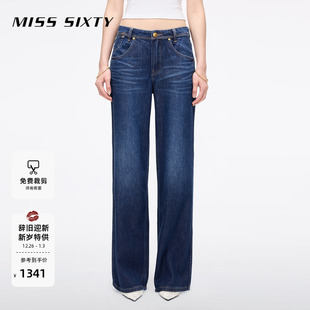Sixty2025夏季 Miss 新款 牛仔裤 休闲 女显瘦直筒长裤 免费改裤