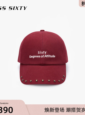 【新年穿搭】Miss Sixty2026春季新款棒球帽多撞钉字母红色鸭舌帽