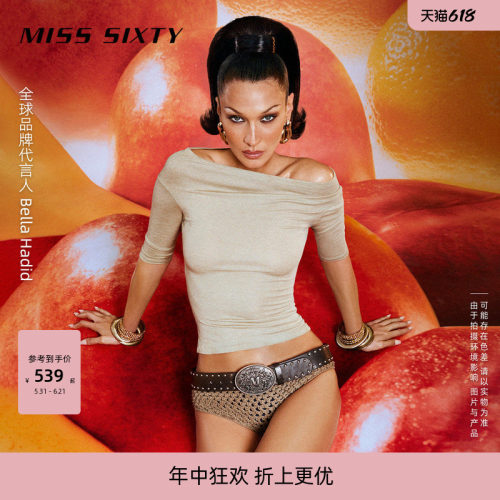 MissSixty斜肩两件式T恤