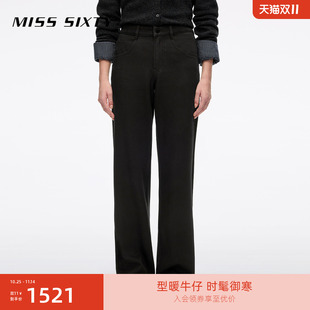 女复古显瘦百搭直筒裤 Miss 莱赛尔复合绒牛仔裤 新款 Sixty2025冬季