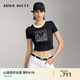 Keith 跨界合作系列2024夏季 Haring 新款 T恤女撞色 Sixty Miss