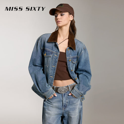 MissSixty撞色翻领牛仔外套