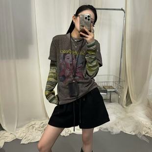 1008 水彩 上衣SY 2686 2024初秋字母小男孩拼袖 SYReperes