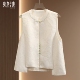 新款 叠穿短款 女装 国风宽松款 马甲 优雅新中式 她池圆领马夹2026春装