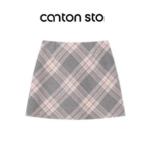 女童格子纹半身裙裤学生宝宝秋冬装新款高腰保暖呢子包臀短裙子潮