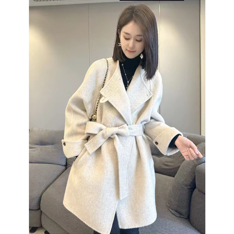 今年流行特惠新款秋冬赫本风气质羊绒双面呢大衣女小个子加厚短款