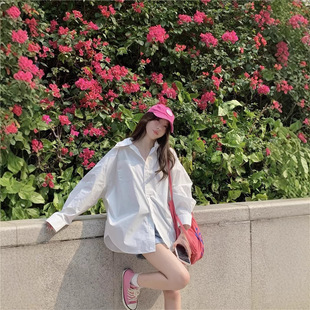 今年流行特惠哥家专柜品质夏季新款设计感小众宽松白色衬衫薄款