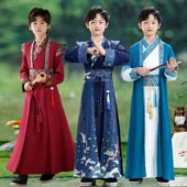 男宝男童汉服中国风古装 国学演出服男孩 少爷服儿童女童服古风唐装