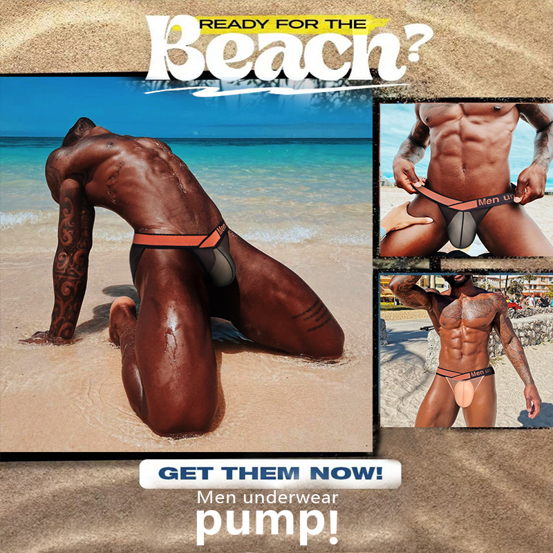 v型高开叉男士三角裤低腰男生性感内裤衩超薄透明透气短裤头冰丝