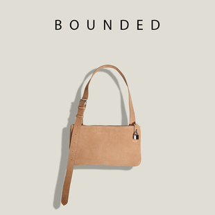 Bounded有界 小众设计感胸包春夏方形腋下包进口胎牛绒质感斜挎包