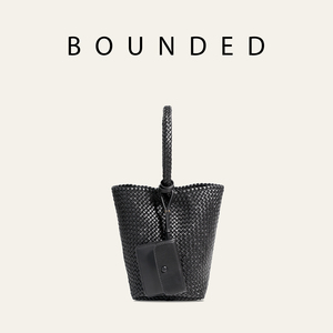 Bounded有界 woven tote编织菜篮子轻奢通勤托特包单肩水桶包