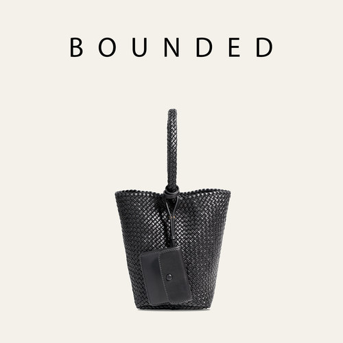 Bounded有界 woven tote编织菜篮子轻奢通勤托特包单肩水桶包