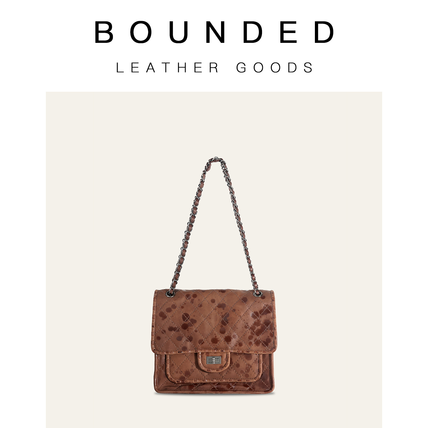 Vintage小香风链条复古流浪包