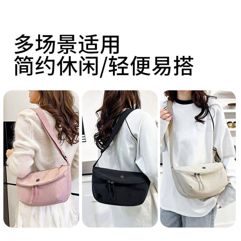 斜挎包包女款胸包2026新款外出小背包女士休闲帆布单肩包通勤腰包