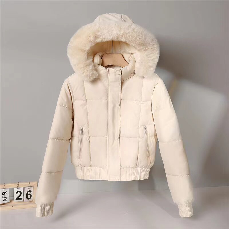 小个子高档休闲羽绒棉服女短款2025冬新款夹克棉衣女好看小棉袄