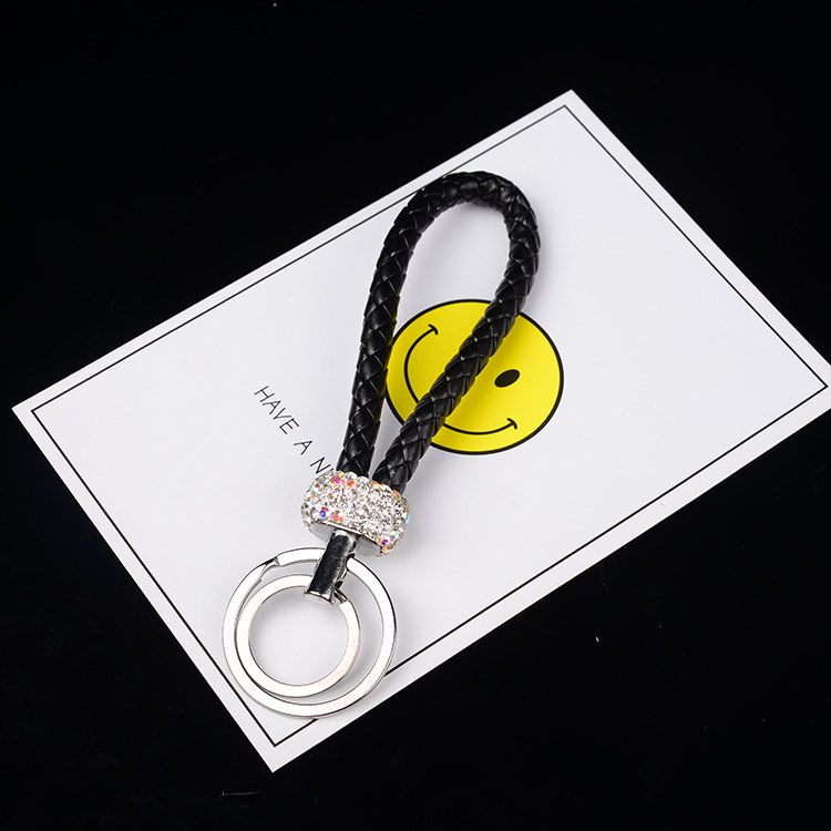 镶钻钥匙链手工钥匙绳汽车挂扣电动车钥匙圈牛年男女件潮黑色个性,汽车用品/电子/清洗/改装,车用钥匙扣,淘宝优惠券,粉丝福利购,淘宝优惠卷