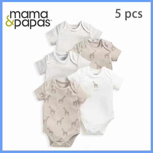 mamapapa短袖哈衣纯棉5件礼盒装