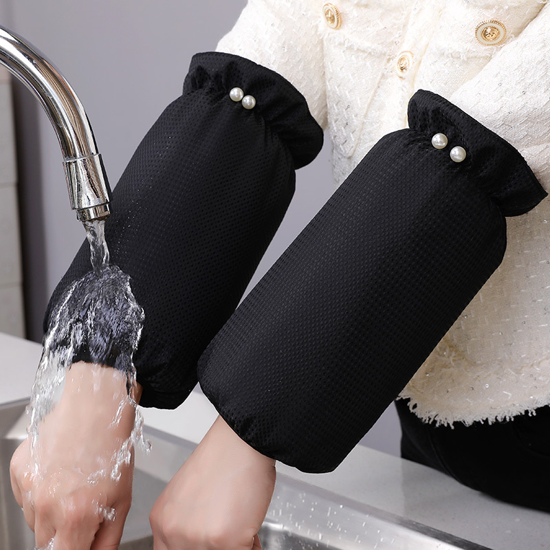 印logo秋冬成人短款防水袖套女厨房工作耐脏羽绒服套袖女学生护袖