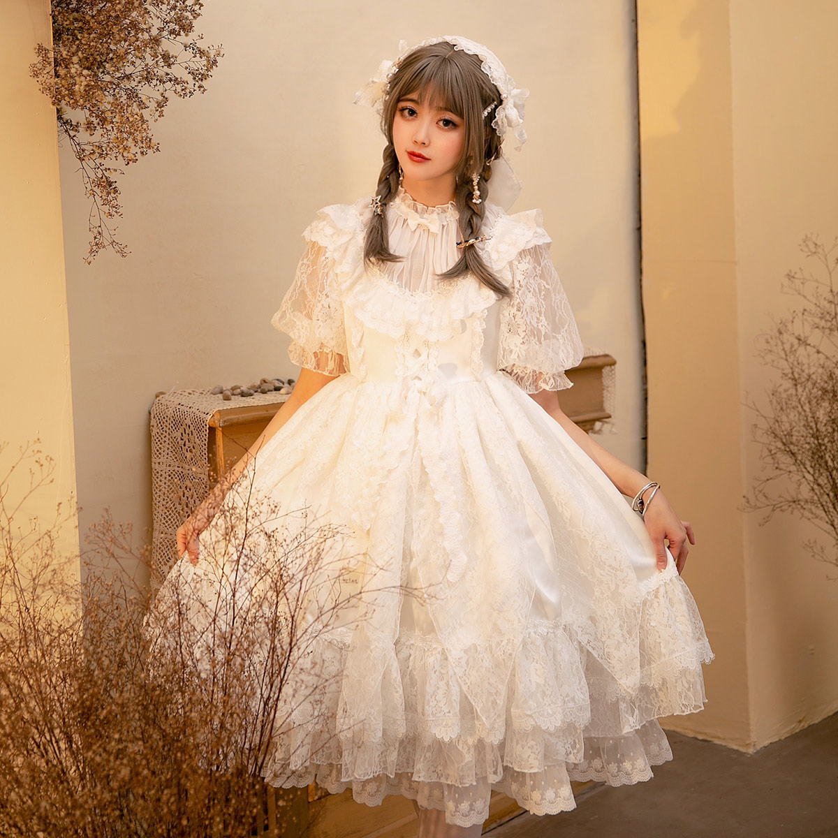 bramble rose  小蕾丝 现货掉落  lolita洋装  洛丽塔裙 荆棘玫瑰