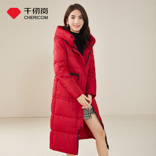 千仞岗新款新年红色鸭绒服