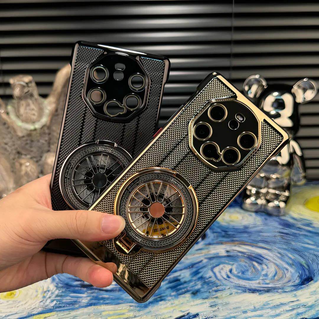 解压陀螺支架适用华为Mate40RS手机壳80新款电镀网格70Air散热壳Mate40带镜头膜防摔透气套40pro高级感男外壳