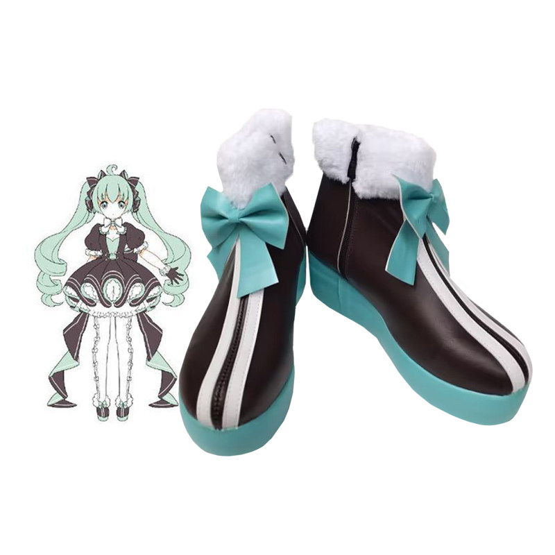 萌萌动漫初音miku39生诞COS鞋