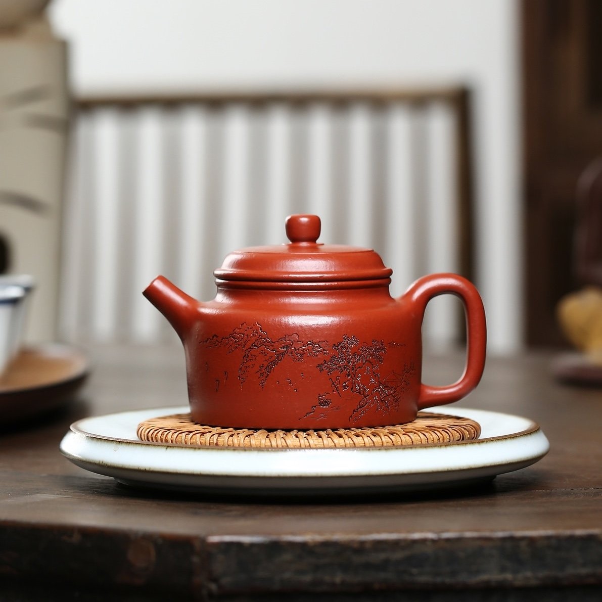 范林强 宜兴紫砂壶名家纯全手工茶具茶壶家藏原矿大红袍德钟壶