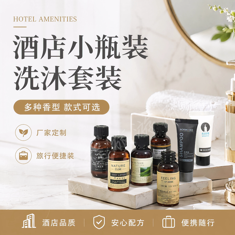 酒店小瓶旅行装檀香沐浴露洗发水蓝风铃酒店洗沐护润套装宾馆