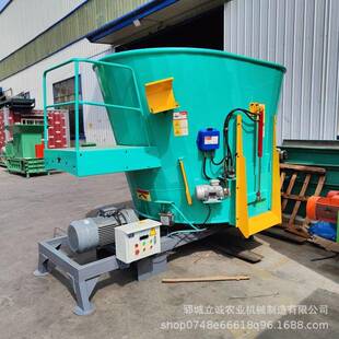 立式TMR全日粮干湿混合饲料制备机厂家大型牛羊草料直连轴搅拌机