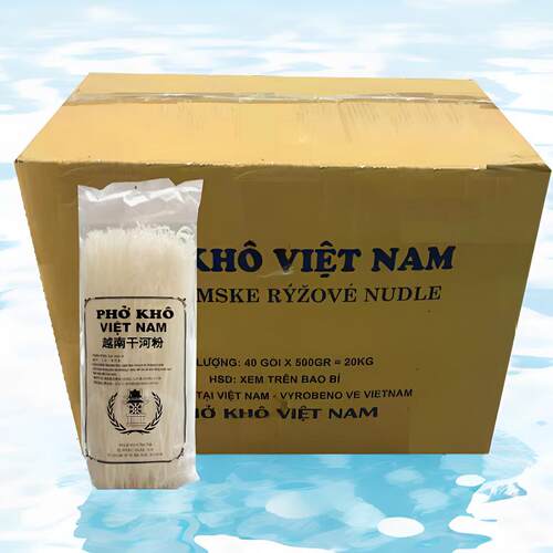 越南进口整箱40斤米粉干河粉干米粉40包x500g扁粉Pho Kho切粉宽粉