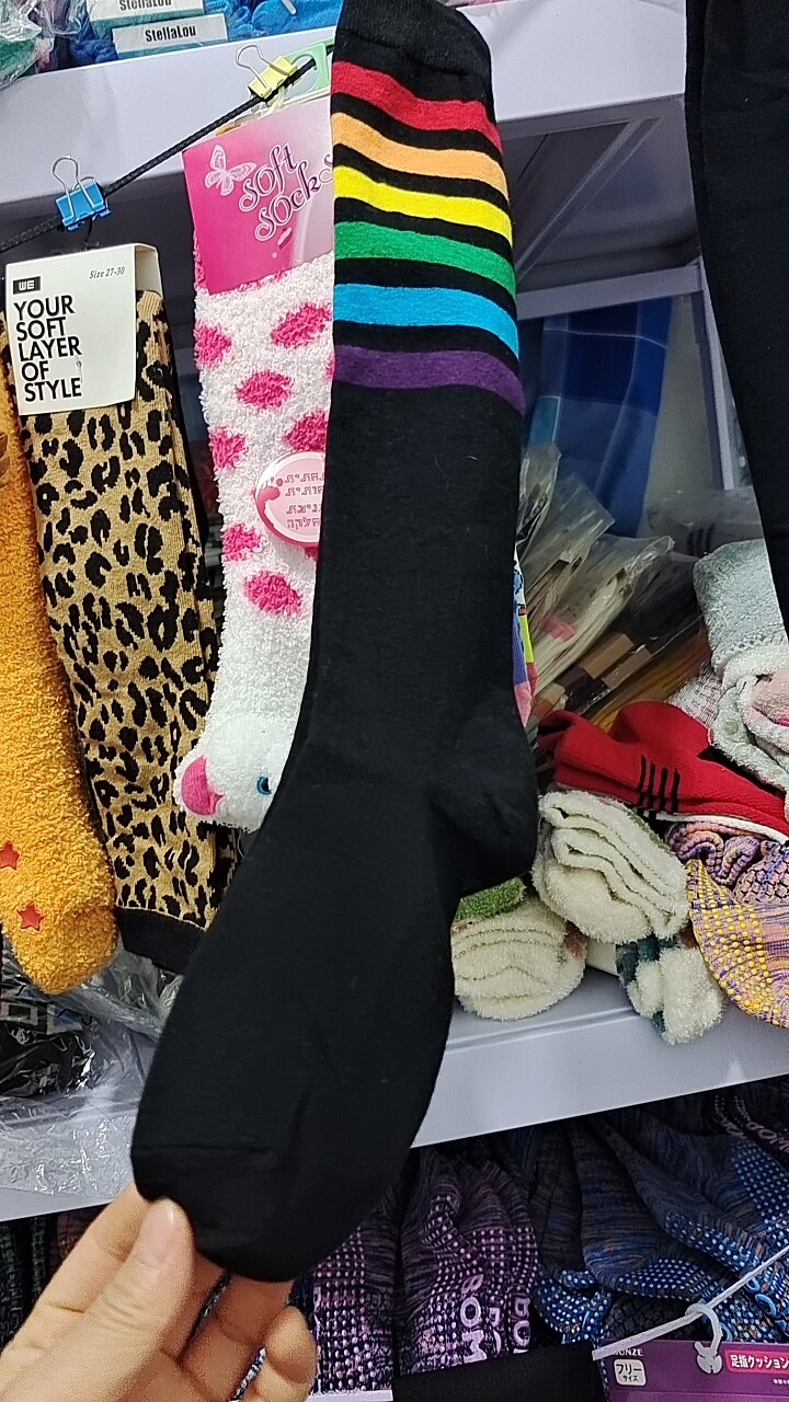 女士过漆小腿袜速干小腿袜黑红白长筒袜