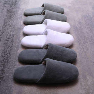五星级酒店一次性拖鞋 民宿专用居家待客加厚防滑批发定制logo 冬季