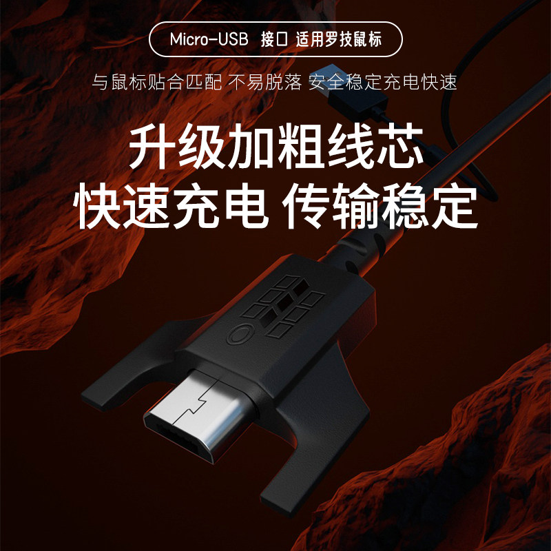 适用罗技GPW1/2代G900G903充电线