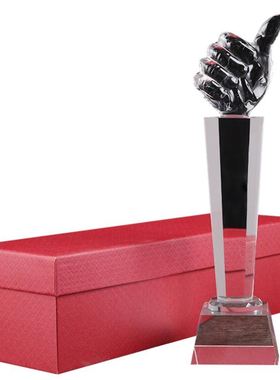 奖杯定制高端大气水晶奖杯创意定制定做爱心志愿者儿童奖牌纪年会