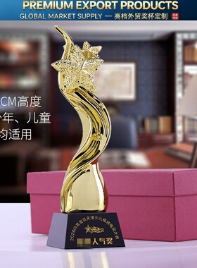 定制儿童学生唱歌比赛奖品 五角星舞蹈艺术钢琴模特大赛优秀年会