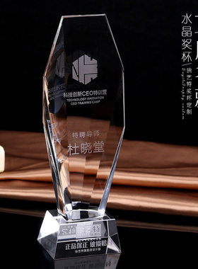 授权奖牌 功勋 文学文化学术奖 水晶奖杯定做定制 现货 功成年会