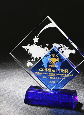 世界之窗水晶奖杯创意奖牌授权荣誉牌定制定做公司颁奖比赛纪年会