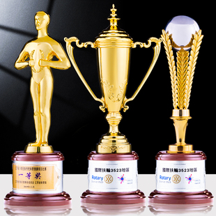 2021新款 月度奖杯定制定做奥斯卡小金人五角星大拇指运动业绩冠军