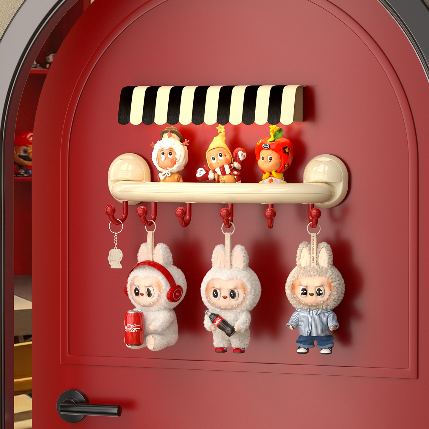 吸盘免打孔门后挂钩收纳挂架