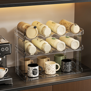 杯架杯子收纳置物架咖啡杯马克杯茶具保温杯茶杯架桌面水杯沥水架
