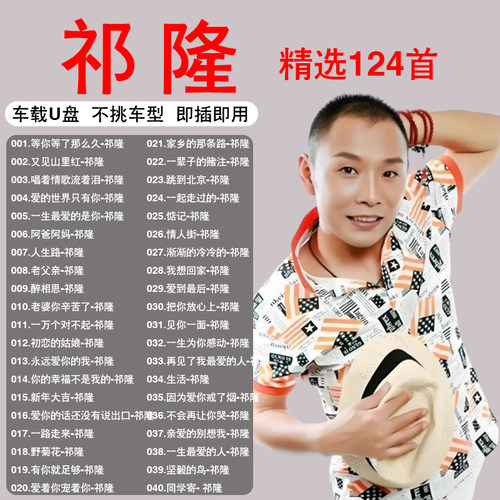 祁隆专辑全集音乐车载u盘歌曲无损高端高品质MP3正版专用汽车优盘