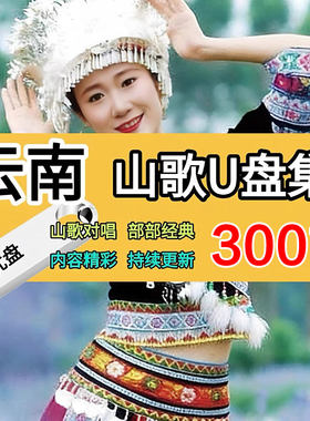 云南山歌精选U盘民间小调搞笑情歌对唱即插即听高音质音频MP3优盘
