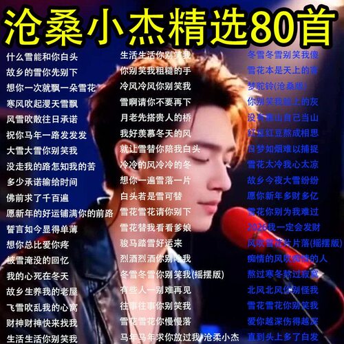 沧桑小杰专辑车载U盘MP3高品质音乐优盘抖音热歌流行网红歌曲MP3